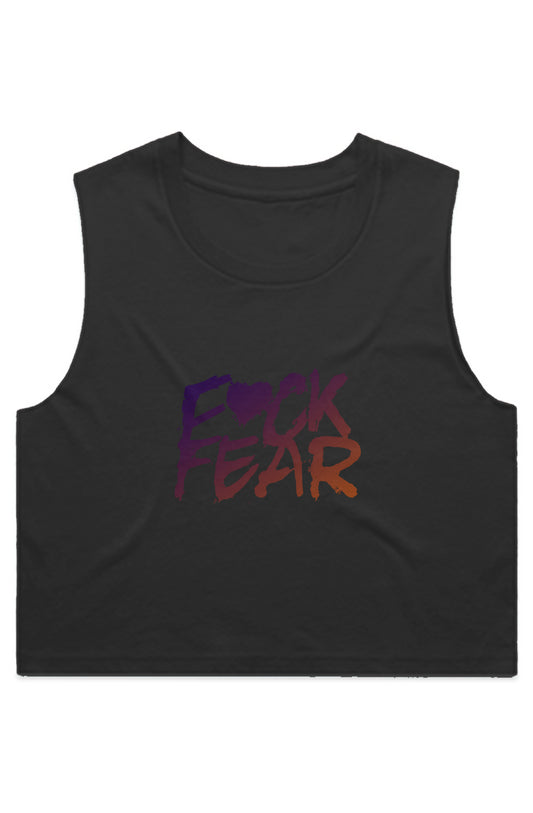 F🖤ck Fear (Sunset) Crop Tank