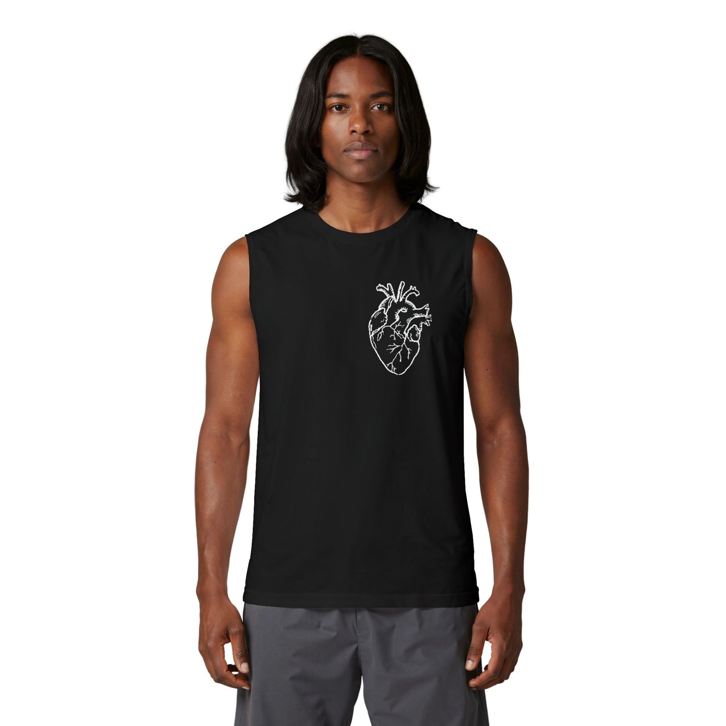 Anatomical Heart Muscle Tank — Minimalist Organs Graphic Tank Top