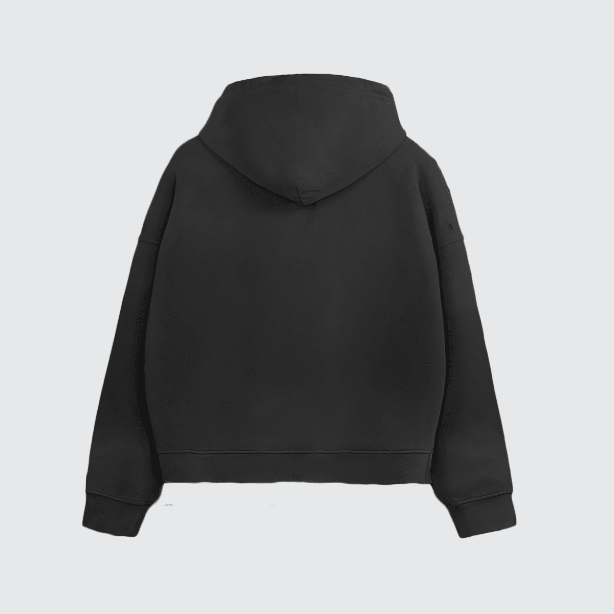 Heavyweight Distressed Dystopian Streetwear Zip-Up Hoodie