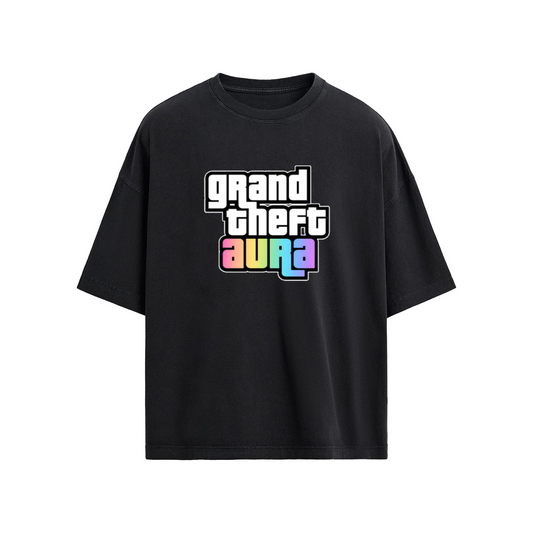 GTA Inspired Grand Theft Aura Oversized T-shirt
