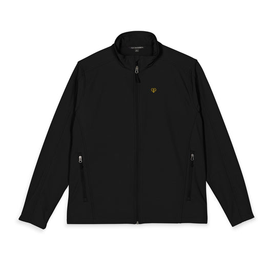Embroidered Men's Soft Shell Jacket - Lightweight Windbreaker with Logo