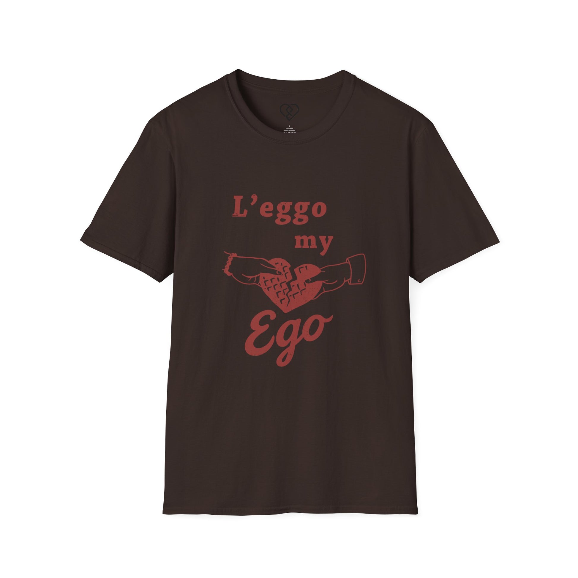 L'eggo My Ego T-Shirt — Funny Broken Heart Graphic Tee for Self-Deprecating Romance & Valentine’s Day