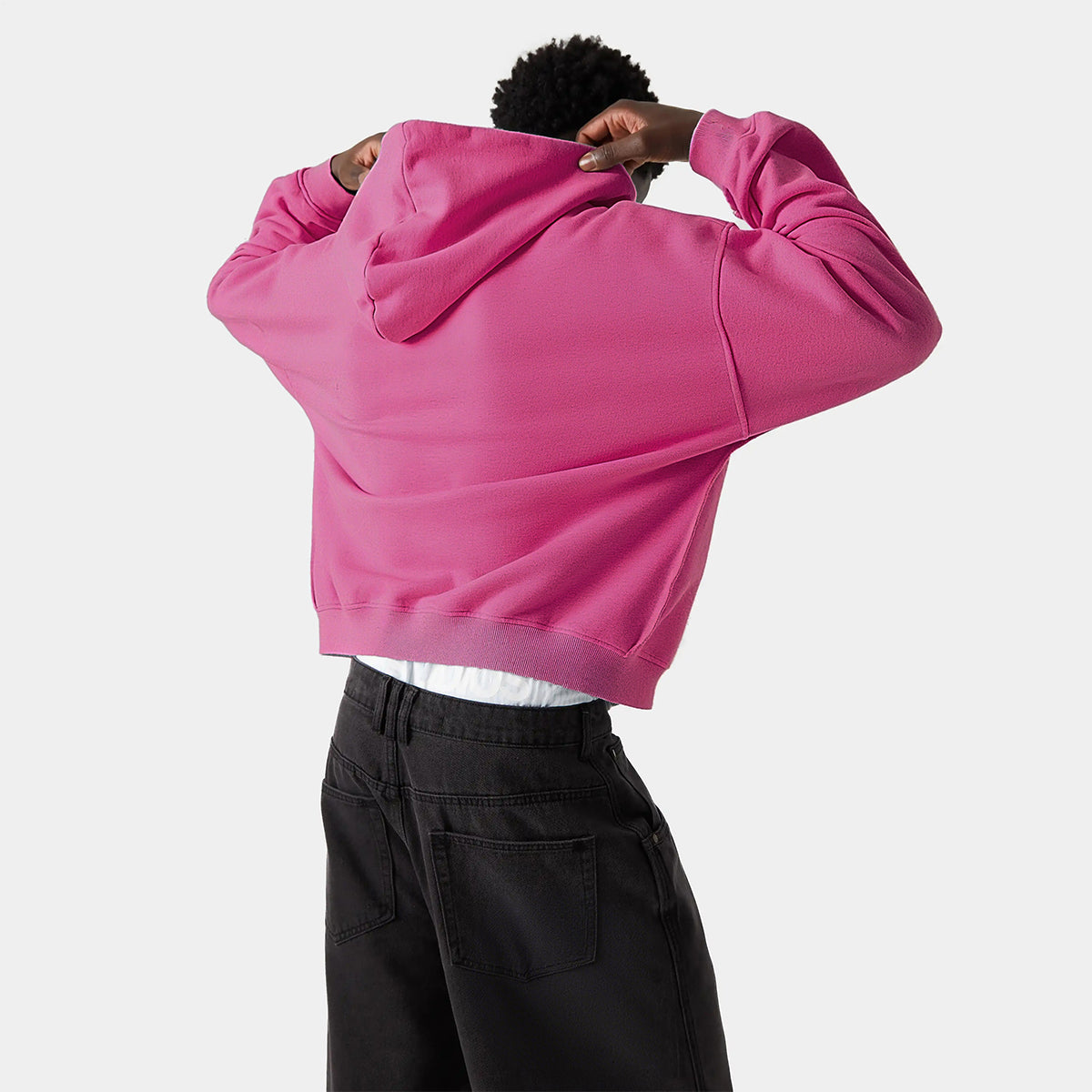 Heavyweight Cropped Double-Zip Hoodie - Casual Streetwear Sweatshirt