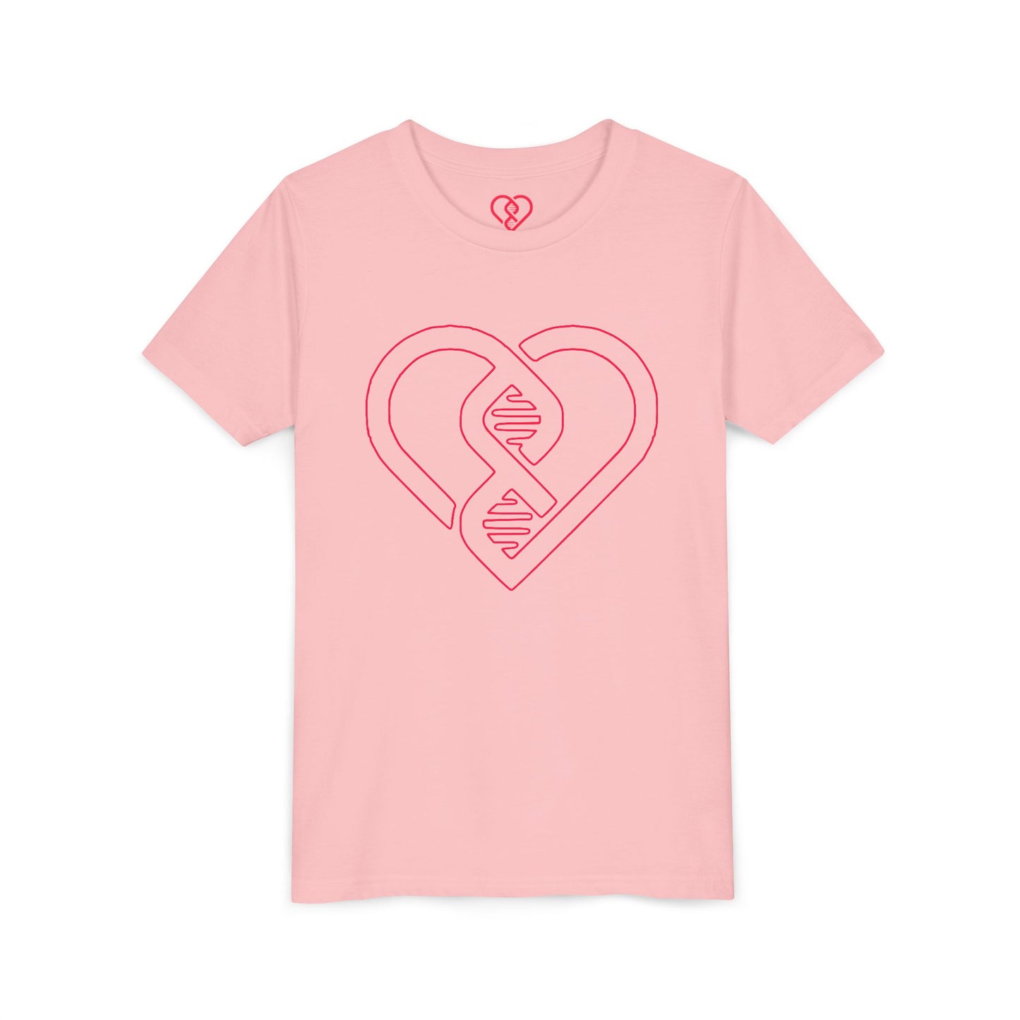 Pink Heart DNA Design Kids’ Short Sleeve Shirt