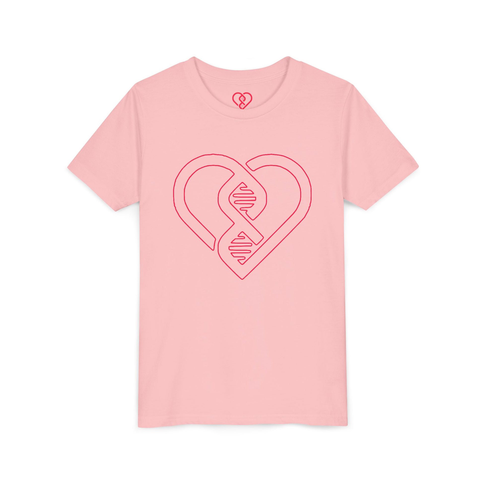 Pink Heart DNA Design Kids’ Short Sleeve Shirt