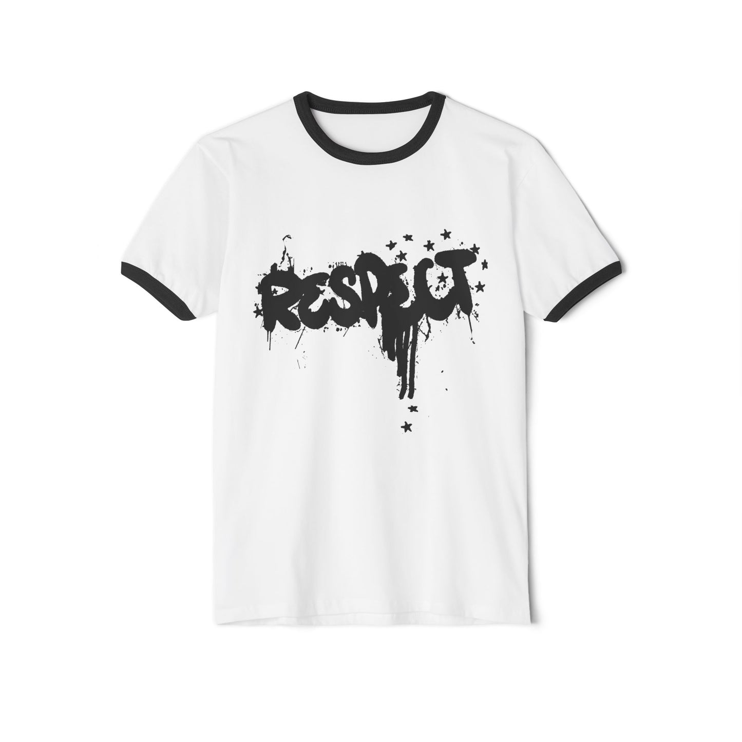 Respect Graffiti Ringer Tee B/W