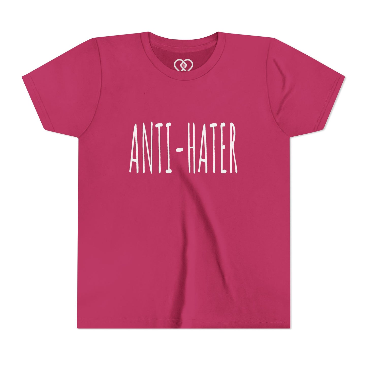 Youth Tee — "ANTI-HATER" Graphic Kids Shirt, Bold Anti-Bully Statement Top