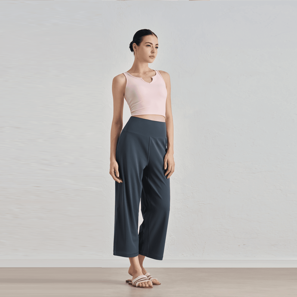 Women's Wide-leg yoga pants (Logo Top Right Padow)