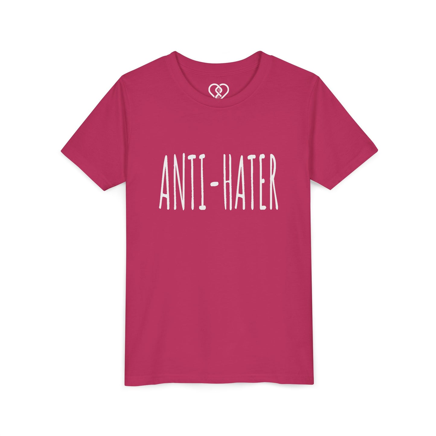 Youth Tee — "ANTI-HATER" Graphic Kids Shirt, Bold Anti-Bully Statement Top