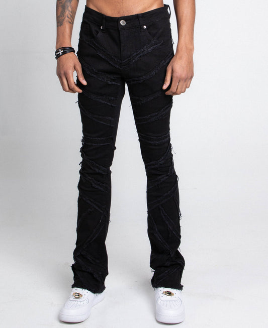 BLACK DISTRESSED JEANS