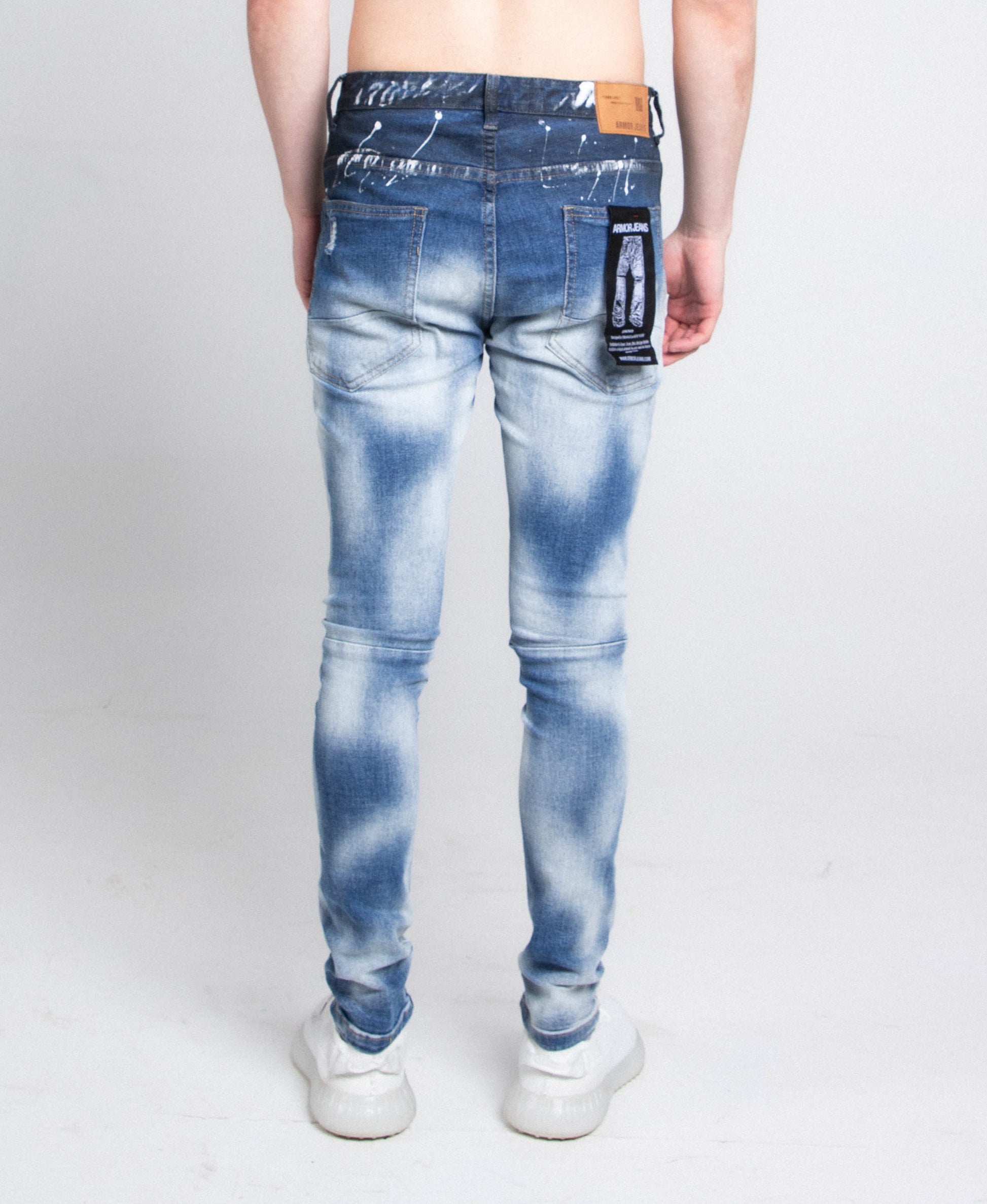 CASUAL FADED WASH SKINNY JEANS