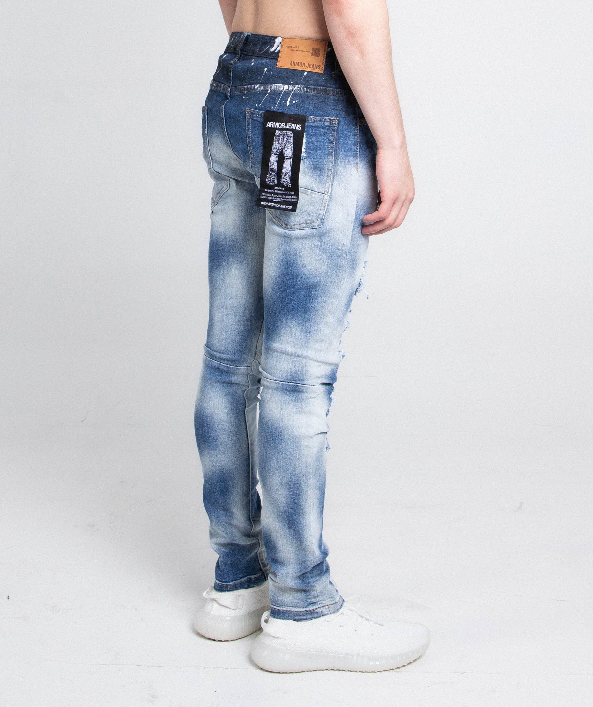 CASUAL FADED WASH SKINNY JEANS