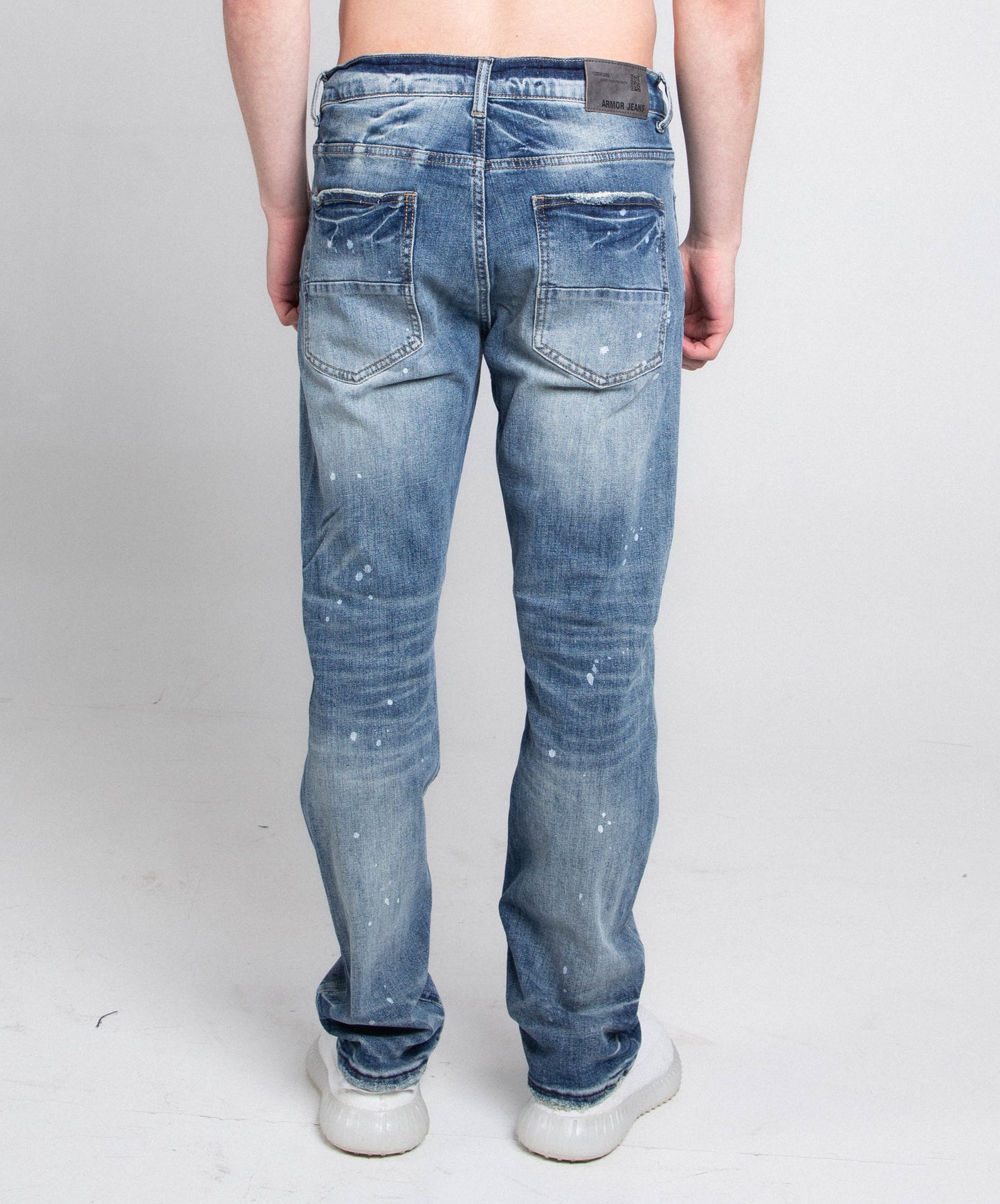 Distressed Skinny Blue Jeans