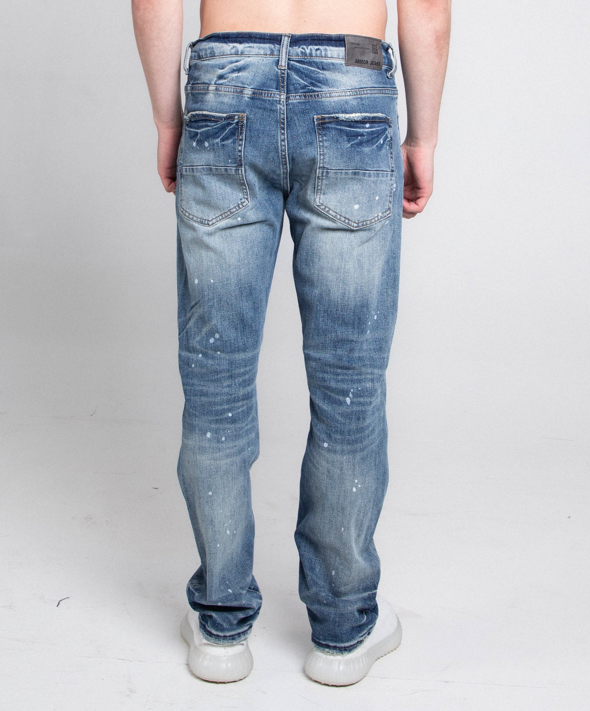 Distressed Skinny Blue Jeans