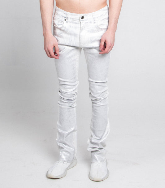 White Distressed Skinny Jeans