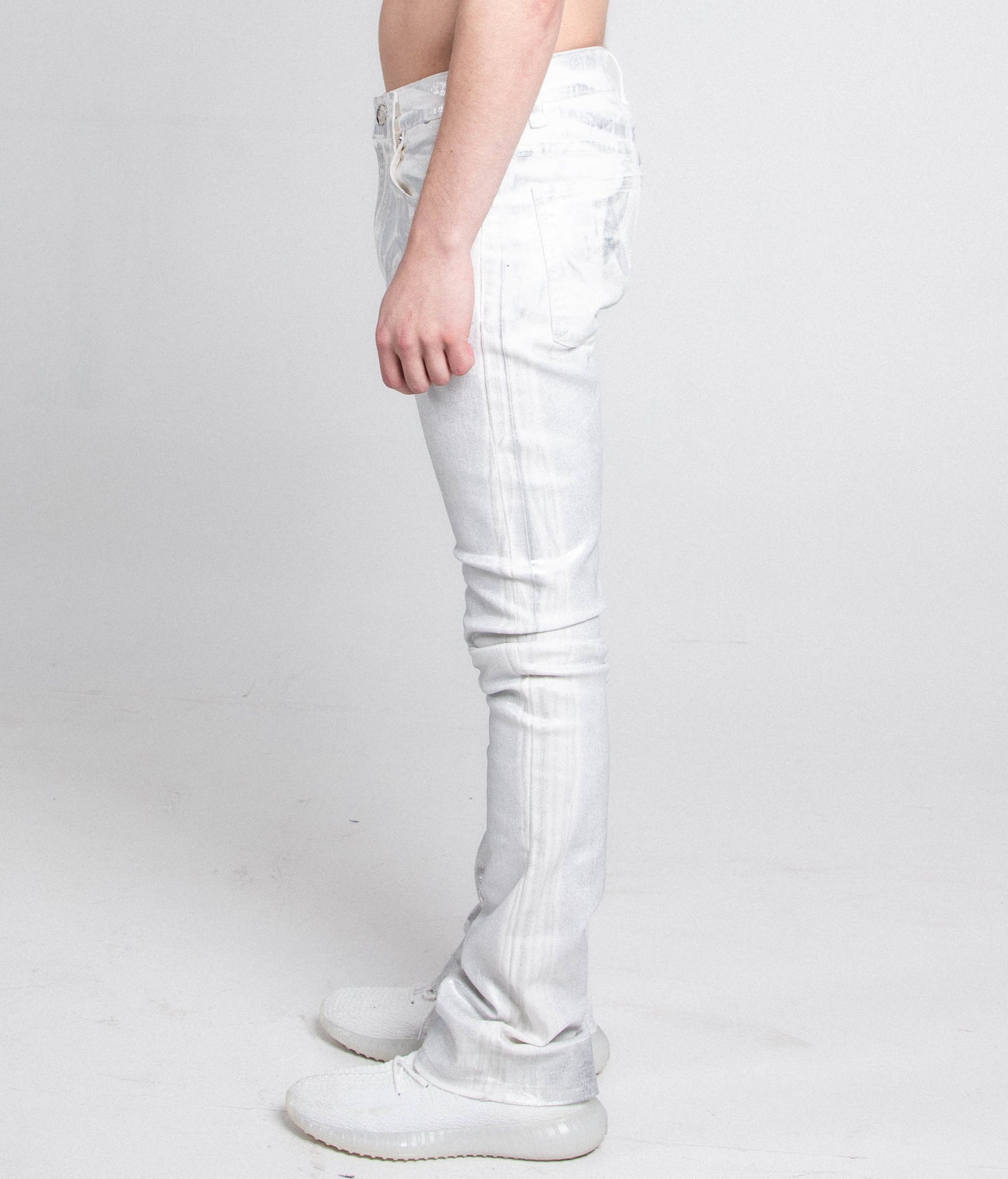 White Distressed Skinny Jeans