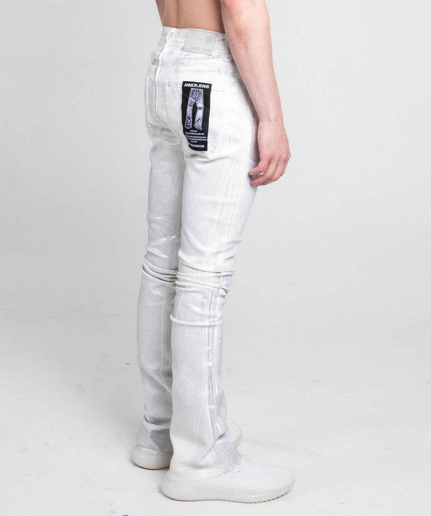 White Distressed Skinny Jeans