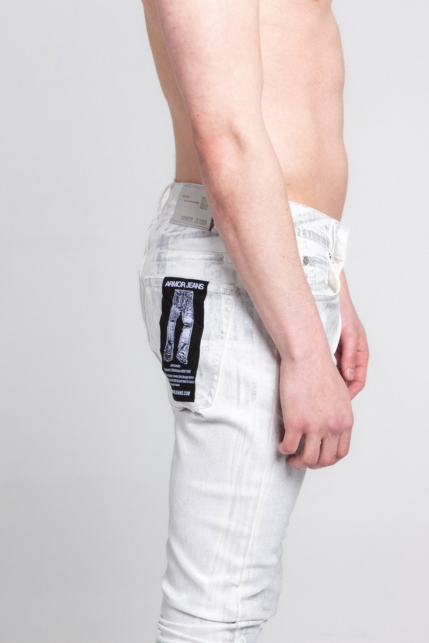 White Distressed Skinny Jeans