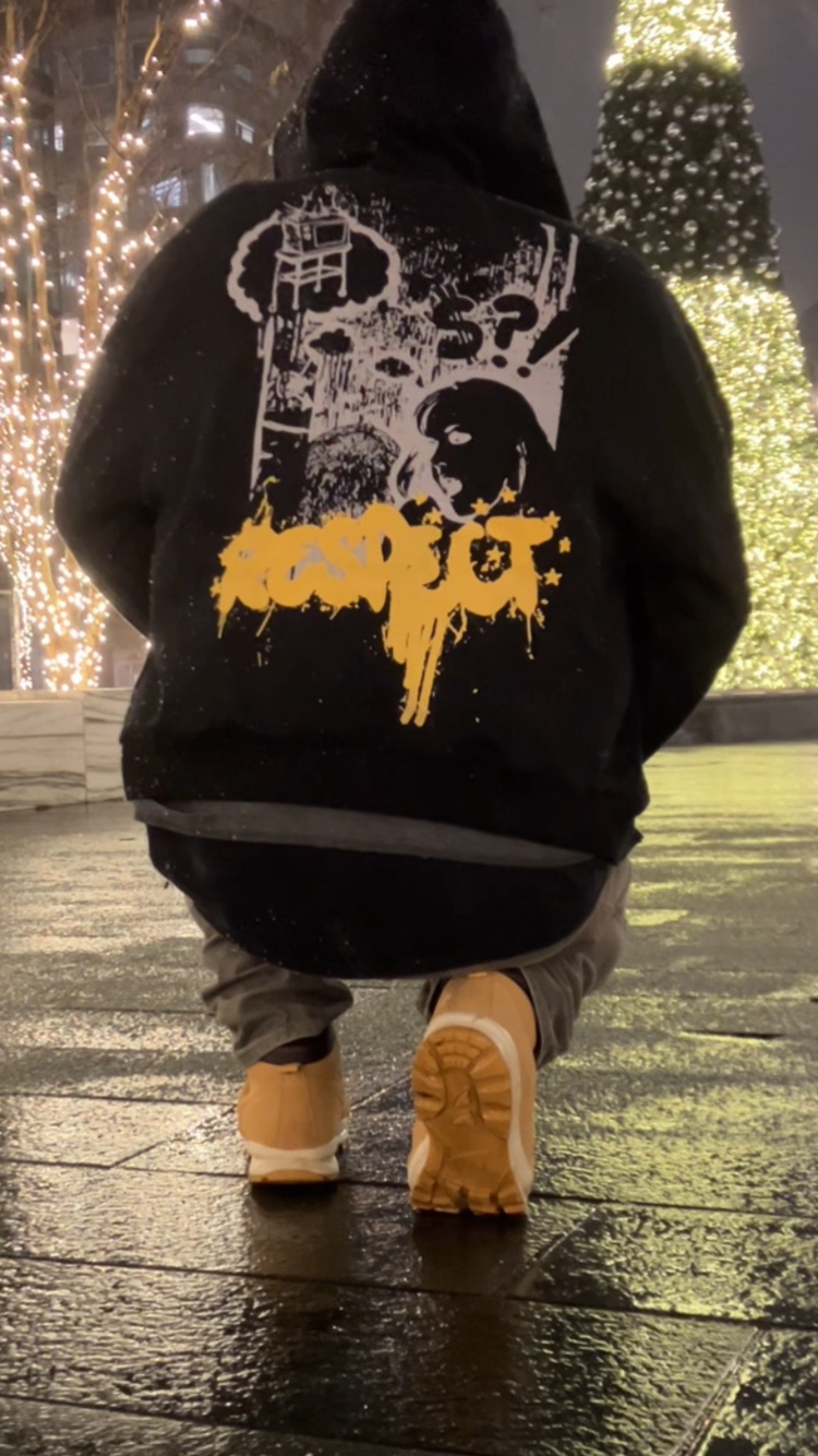 Respect GRRL Cropped Double Zip Hoodie