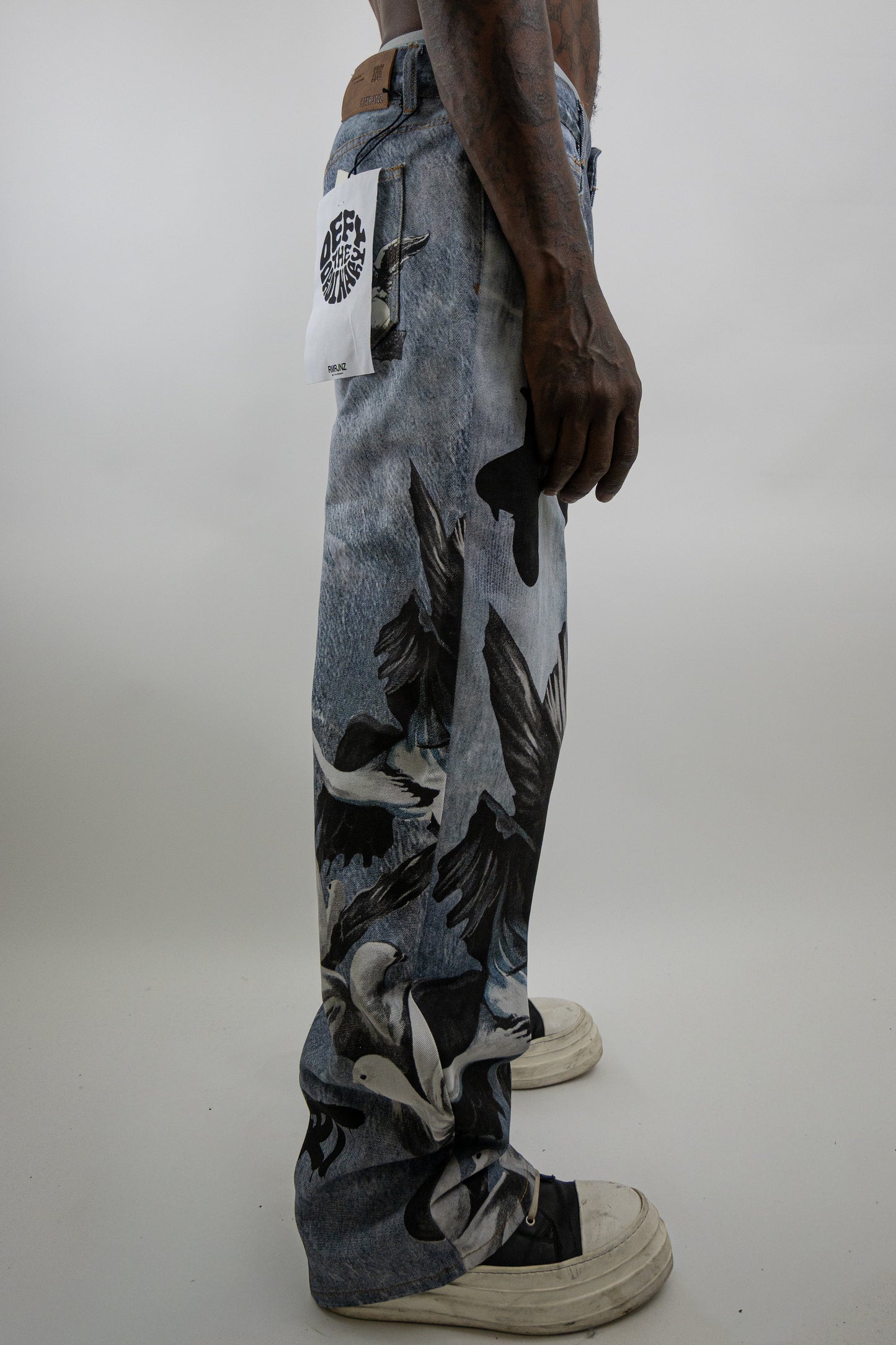 Graphic Printed Baggy Jeans