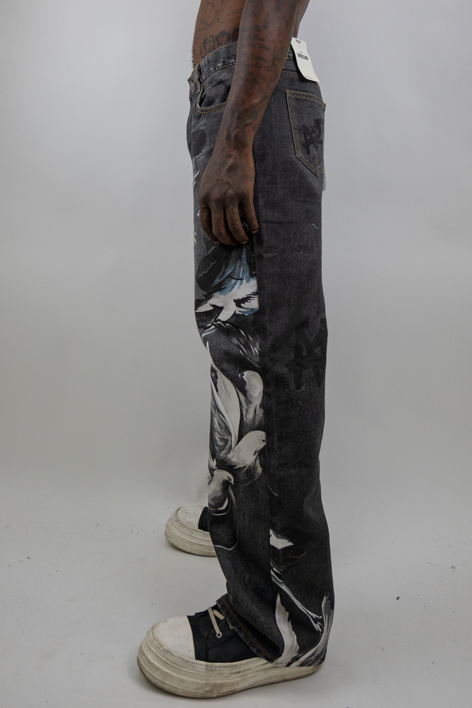 Graphic Printed Baggy Jeans