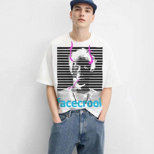 Oversized Graphic T-shirt - Facecrook Casual Streetwear Tee