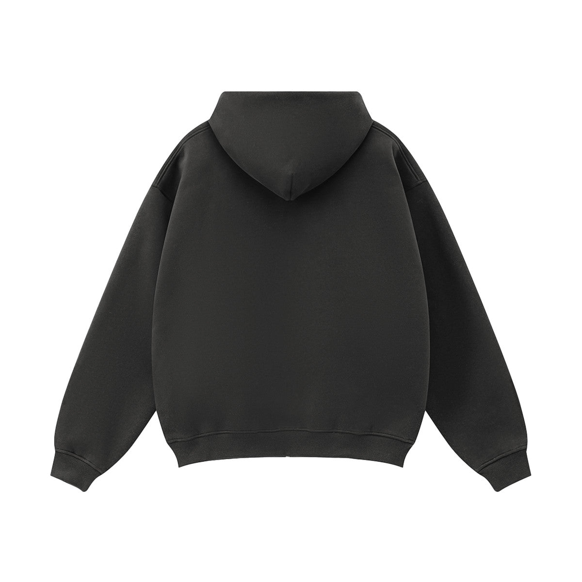 Heavyweight Fleece Zip-Up Oversized Hoodie - Casual Streetwear Zip Sweatshirt