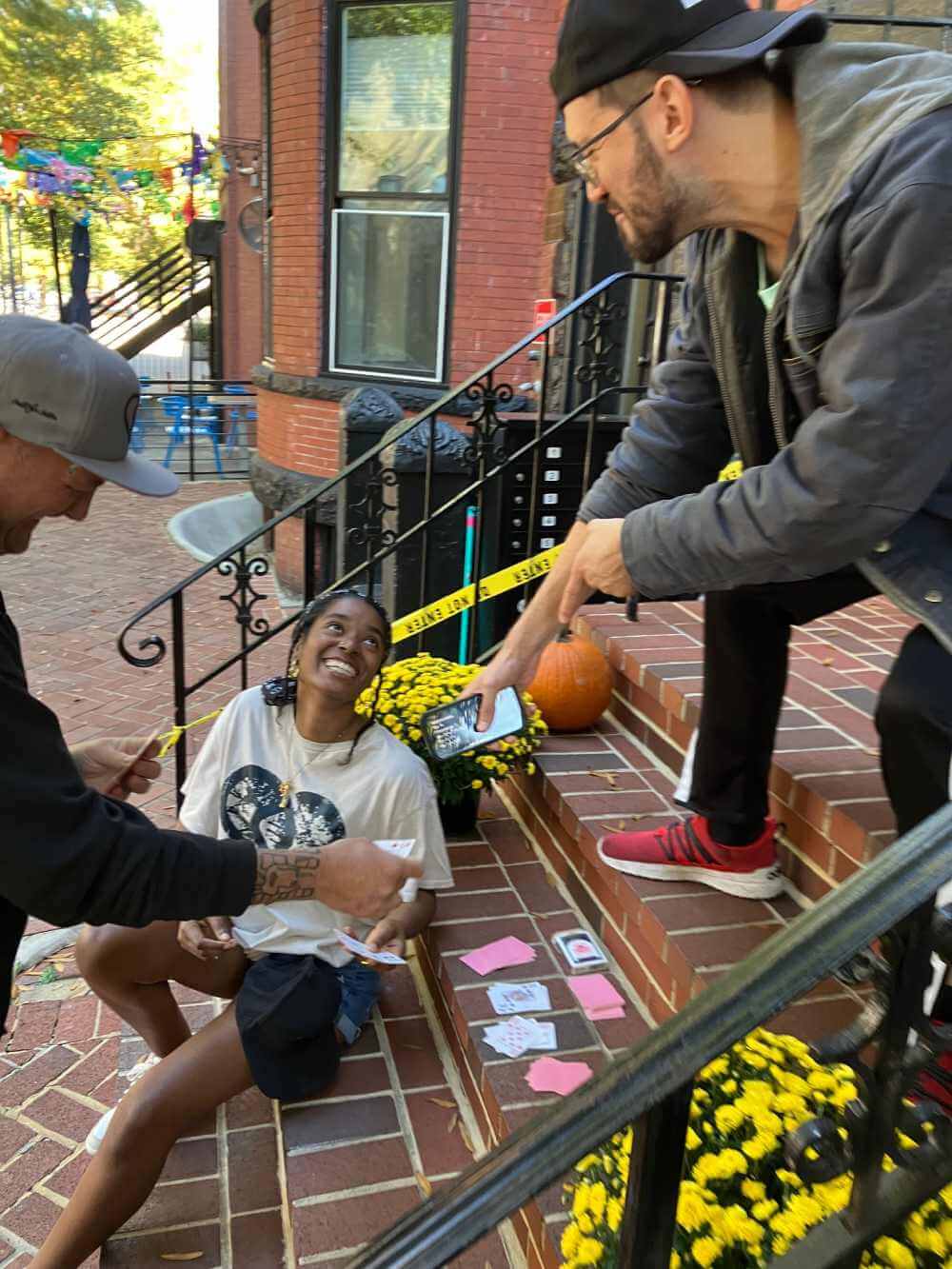 Built for Better Apparel streetwear models having fun in activism t shirts.