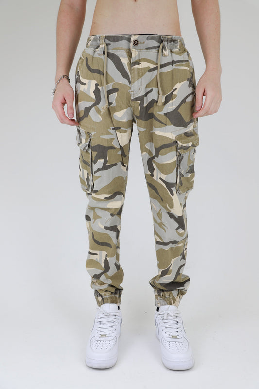 Relaxed Fit Men’s Light Camo Cargo Joggers