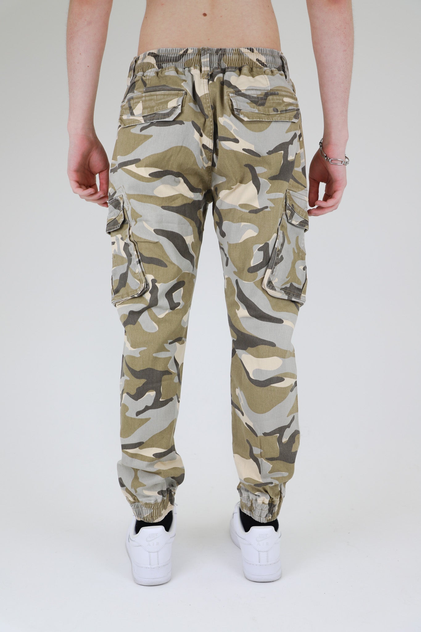 Relaxed Fit Men’s Light Camo Cargo Joggers