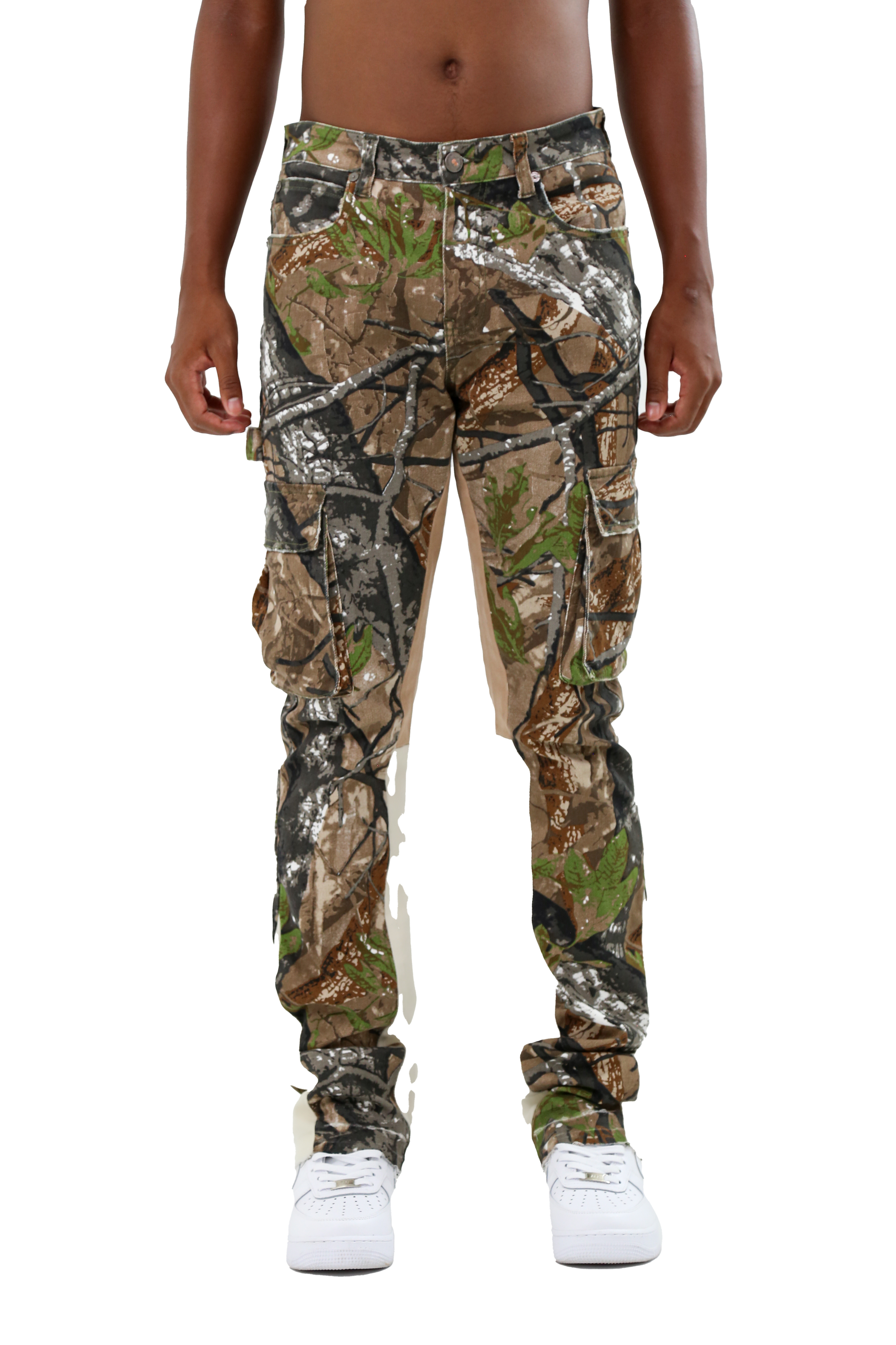 CAMOUFLAGE JEANS with White Accent