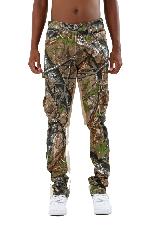 CAMOUFLAGE JEANS with White Accent