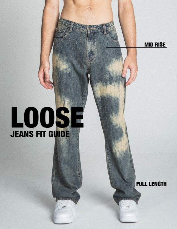 VINTAGE THREAD LINE LOOSE JEANS