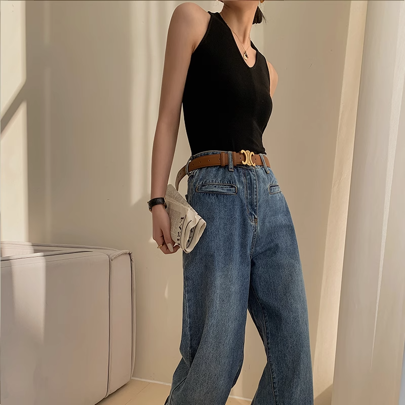 V-neck Sleeveless off-Shoulder Halterneck