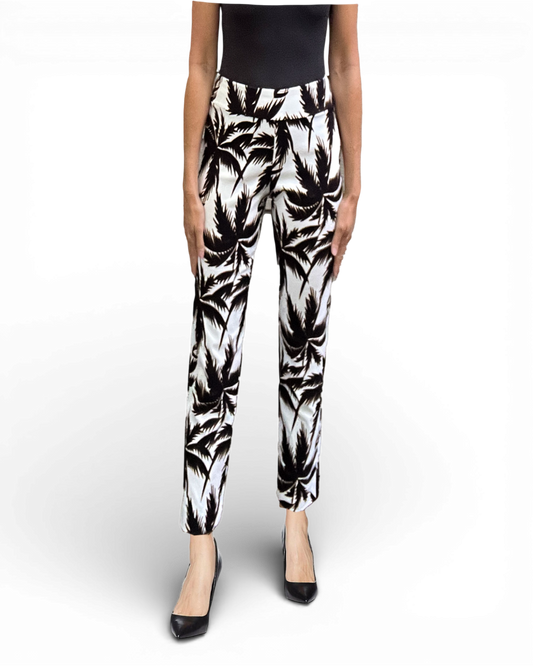 Pull on Pant - Black Leaves