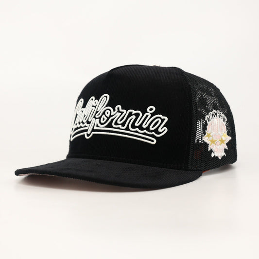 OG CA: Dreams on the West Trucker (Black Corduroy/Mesh)