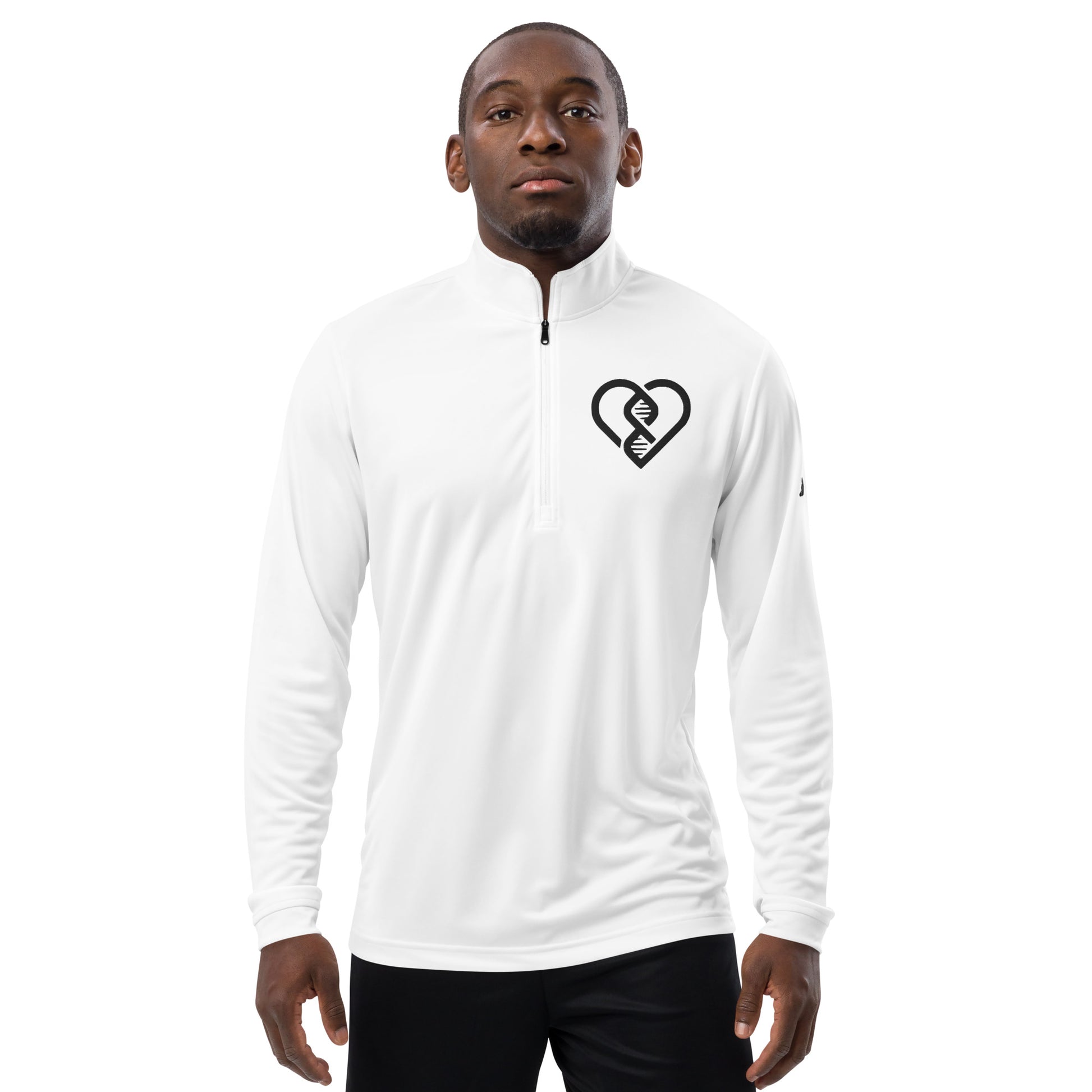 DNA Heart Logo (Embroidered) - Adidas Quarter Zip Pullover