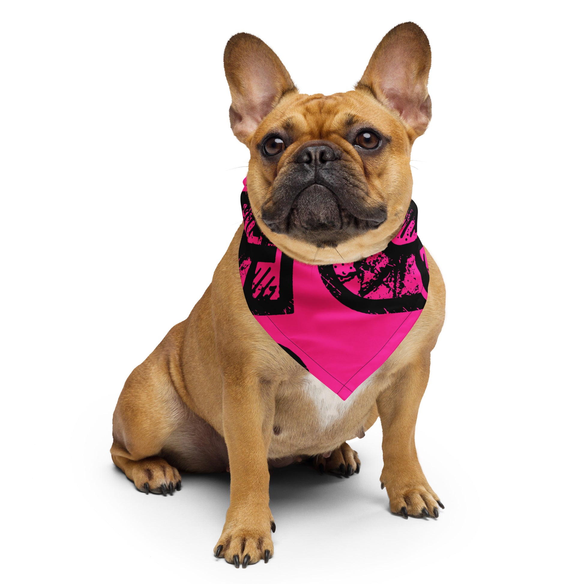 Heart Pattern Bandana (Grunge Pink)