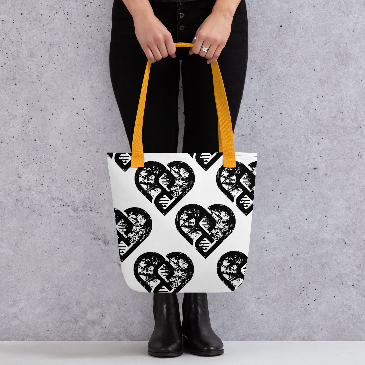 DNA Heart (Grunge Pattern) - Tote bag