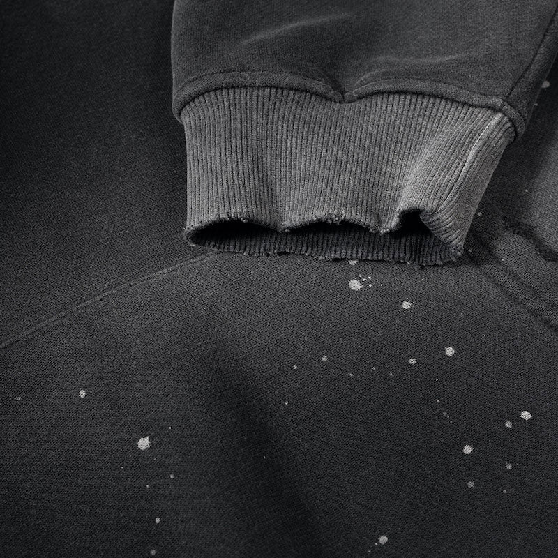Heavyweight Vintage Wash Frayed Fleece Hoodie