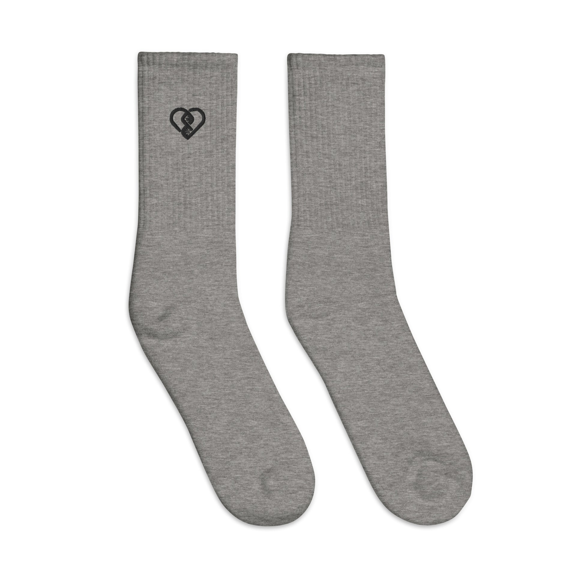 DNA Heart Logo Embroidered socks