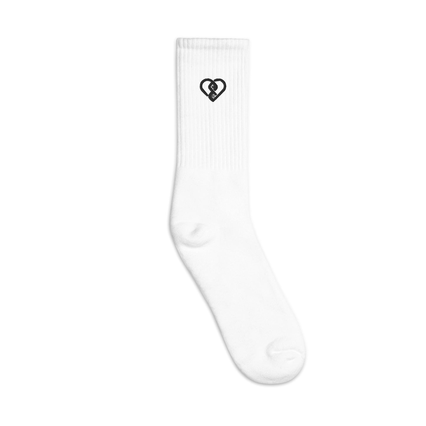 DNA Heart Logo Embroidered socks