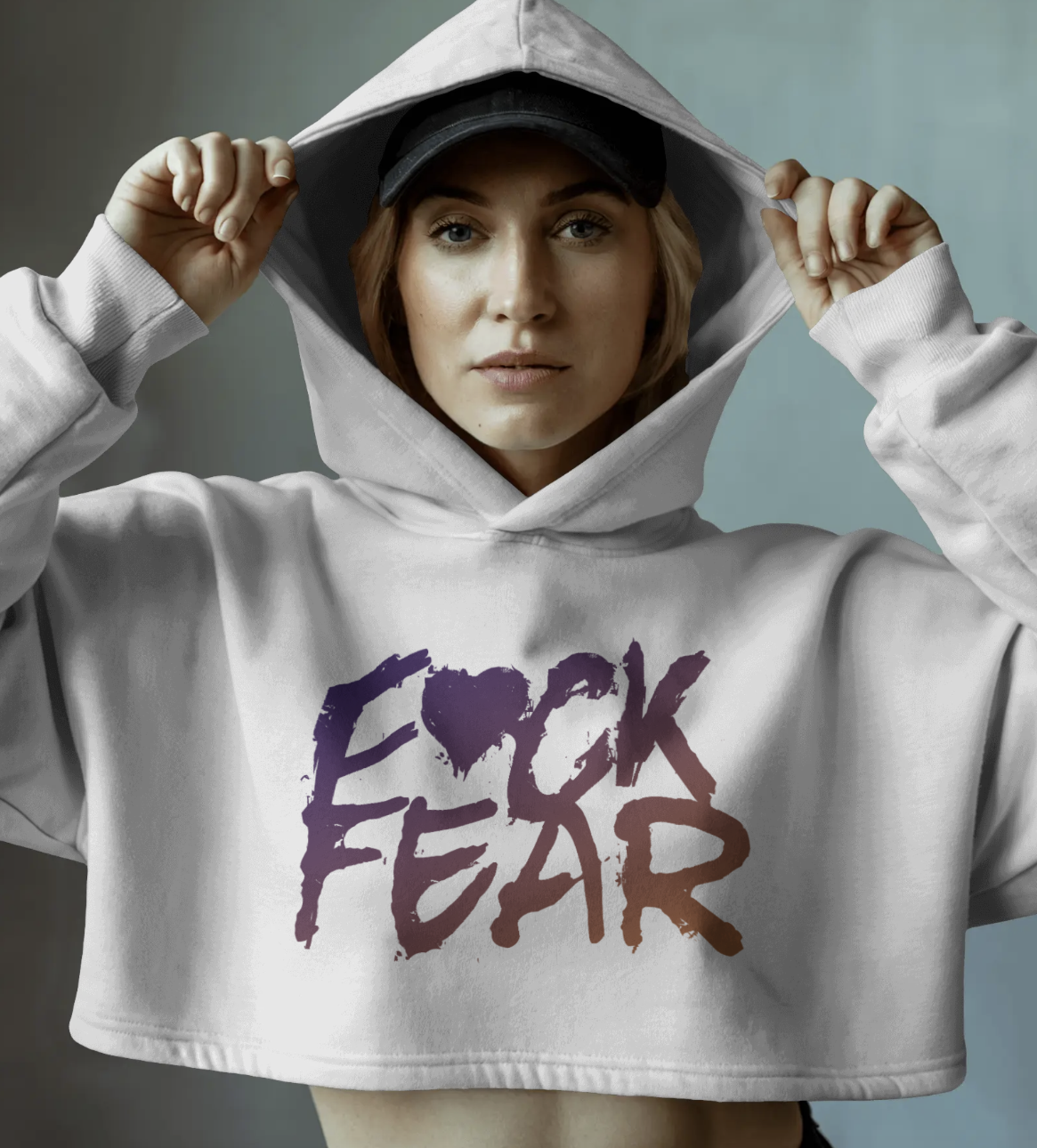 F Fear Lightweight Crop Hoodie
