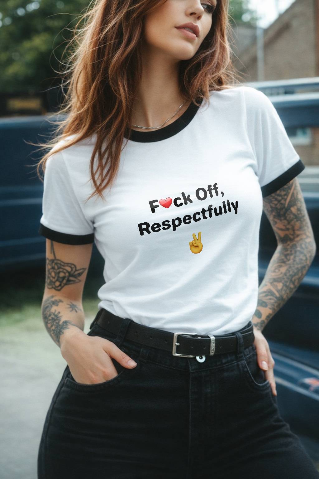 F❤️ck Off, Respectfully - Ringer Tee