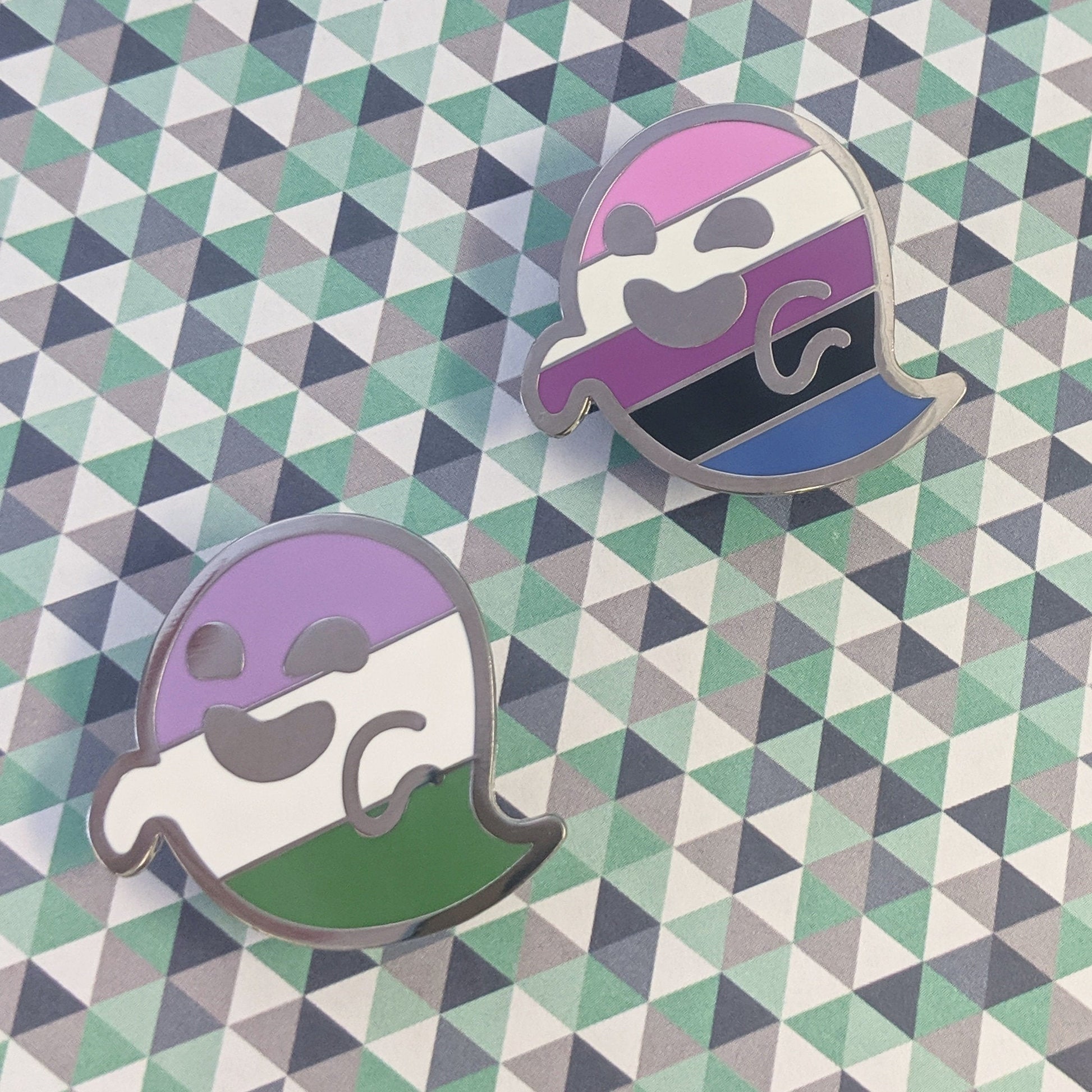 Genderfext (genderfluid pride) hard enamel pin