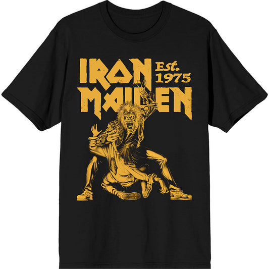 Iron Maiden Est. 1975 Claw Yellow Graphic T-Shirt