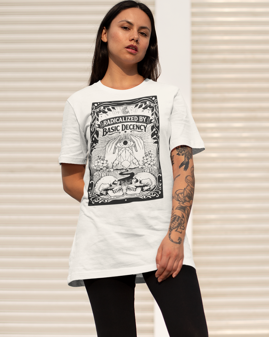 Oversized Graphic Tee - Radicalized by Basic Decency