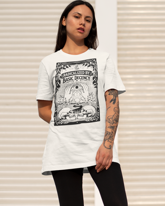 Oversized Graphic Tee - Radicalized by Basic Decency