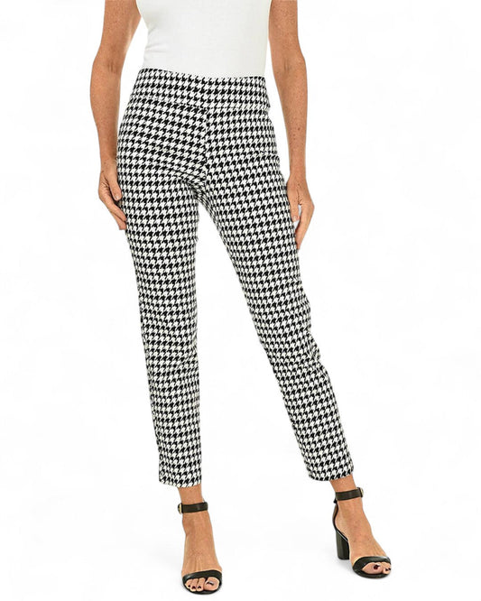 Pull on Pant - Black Mini Hounds tooth