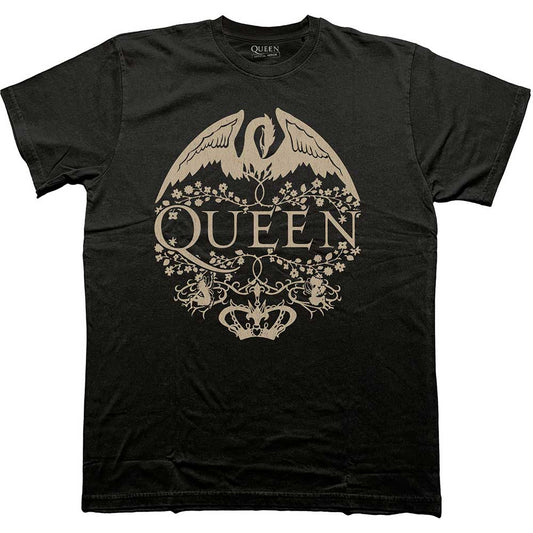 Queen Floral Crest Mono T-Shirt